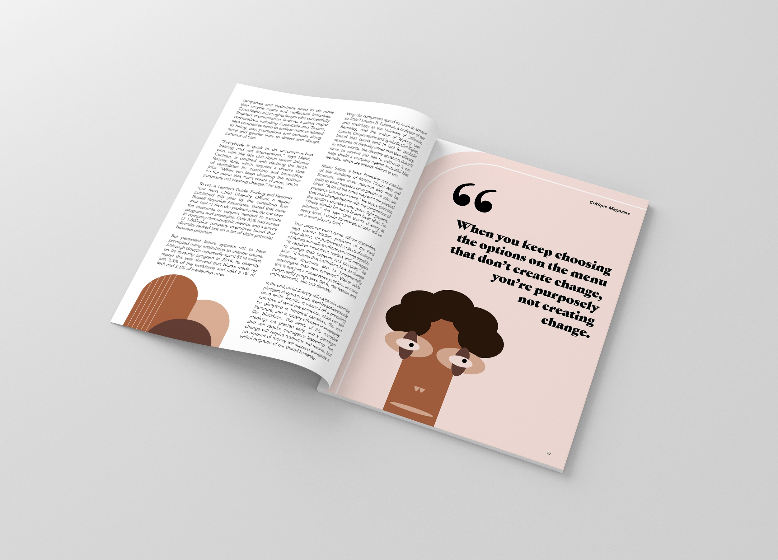 critique magazine second spread