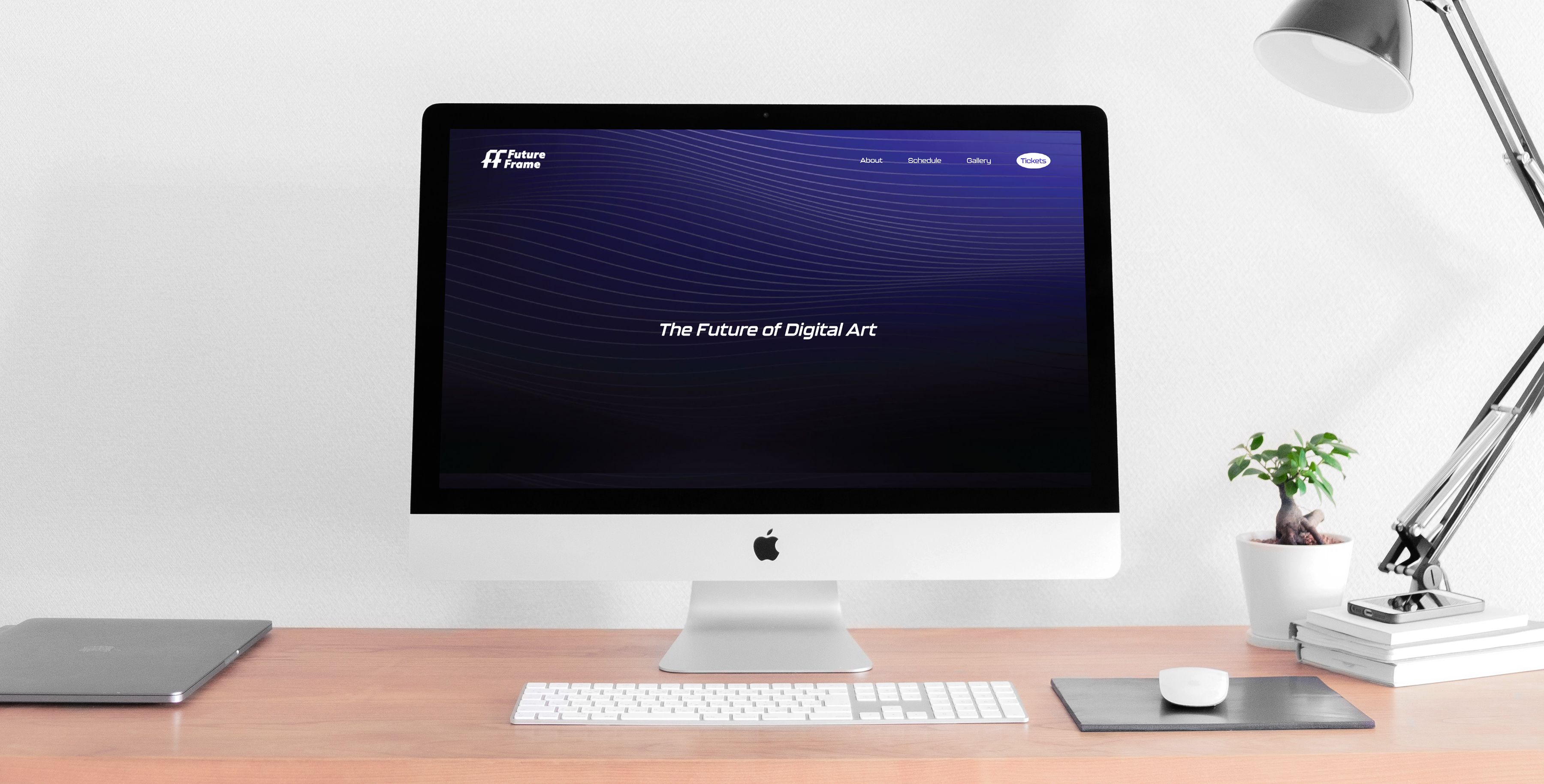 future frame website laptop