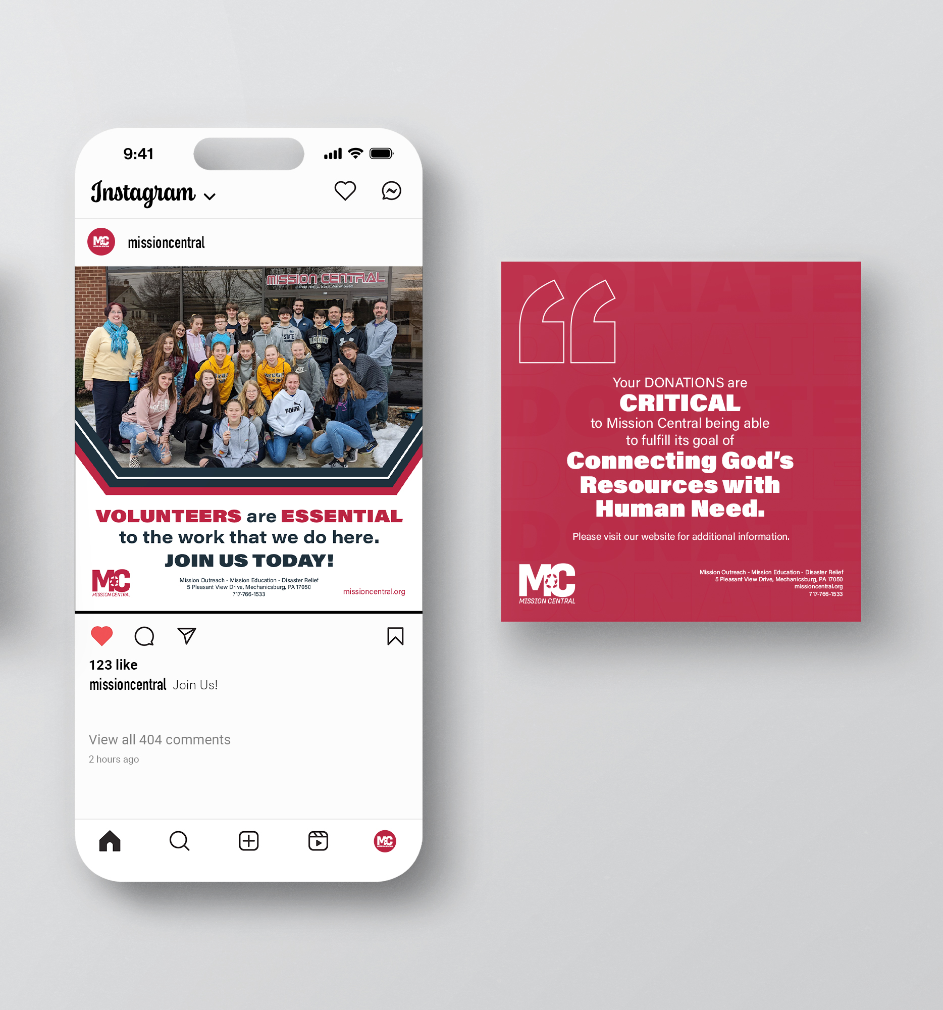 mission central social media ads