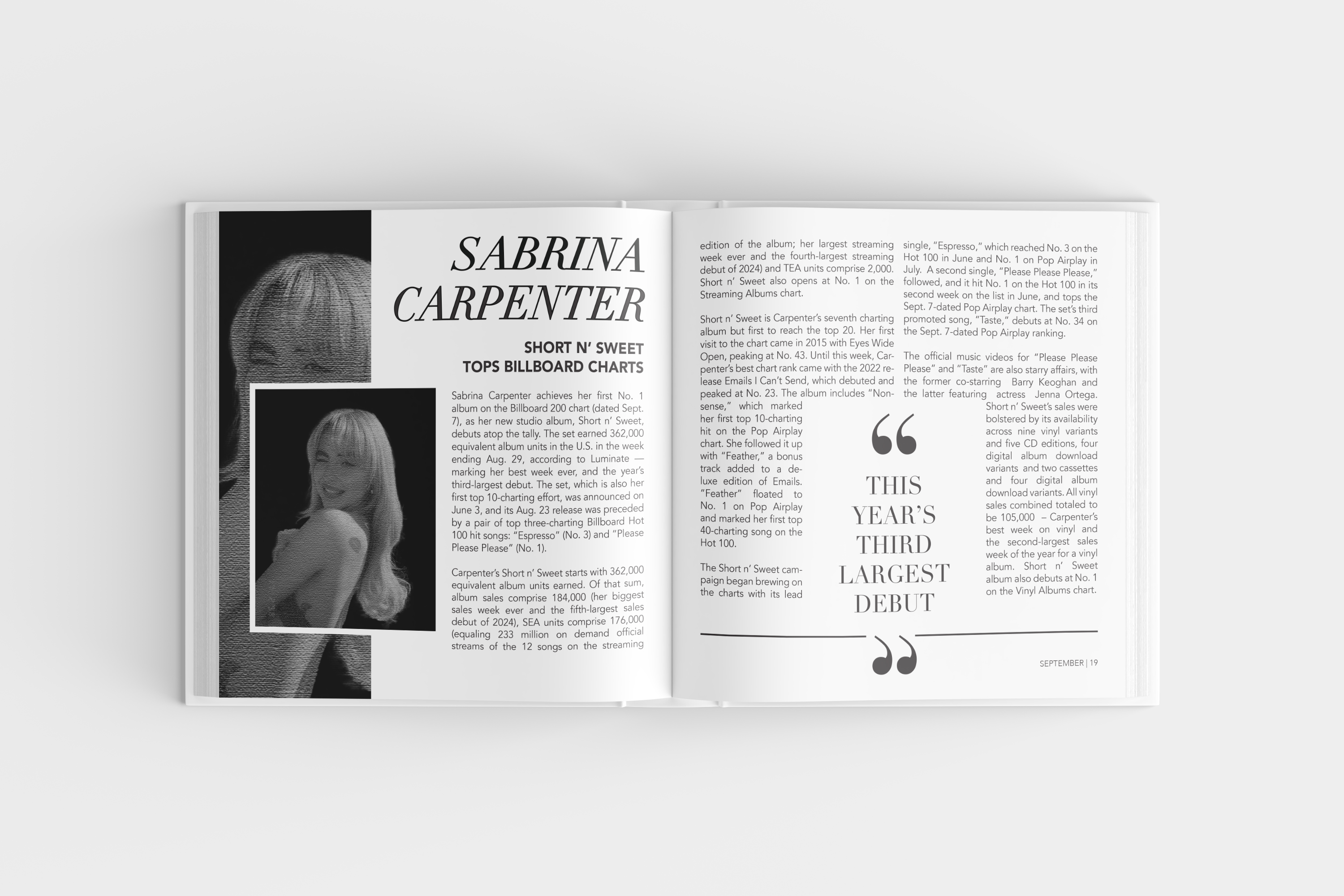 a year in review spread design